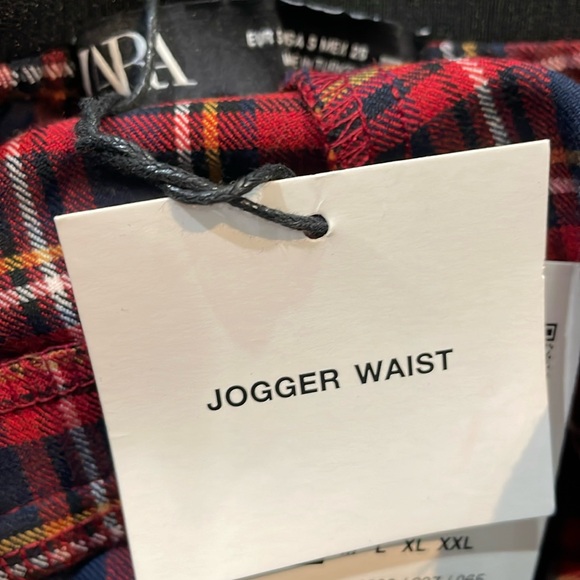 Zara Jogger Waist Plaid with Elastic - Picture 2 of 3